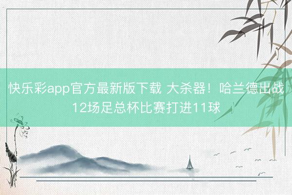 快乐彩app官方最新版下载 大杀器！哈兰德出战12场足总杯比赛打进11球