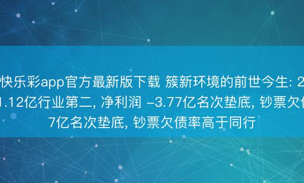 快乐彩app官方最新版下载 簇新环境的前世今生: 2025年营收91.12亿行业第二, 净利润 -3.77亿名次垫底, 钞票欠债率高于同行