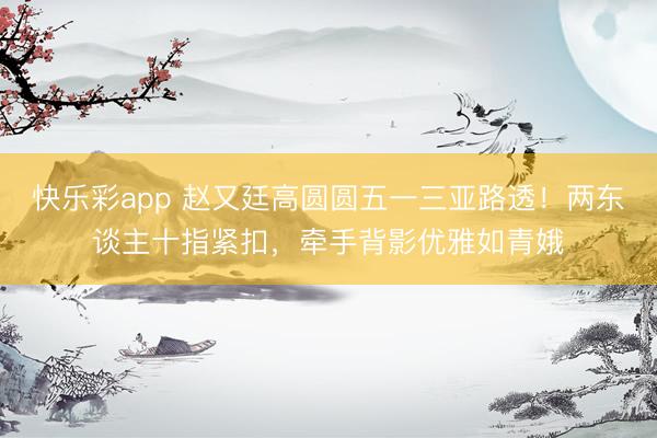 快乐彩app 赵又廷高圆圆五一三亚路透！两东谈主十指紧扣，牵手背影优雅如青娥