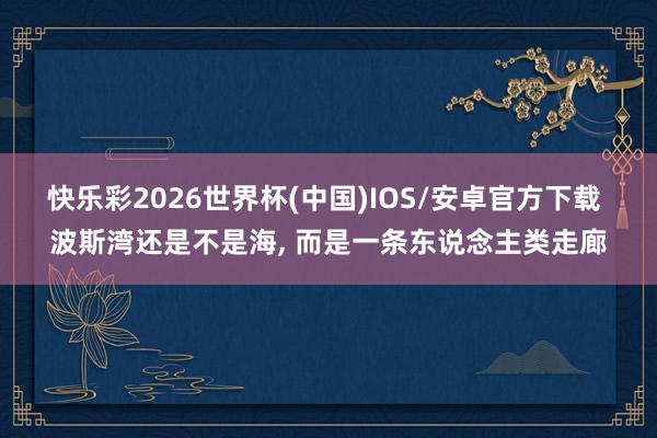 快乐彩2026世界杯(中国)IOS/安卓官方下载 波斯湾还是不是海， 而是一条东说念主类走廊