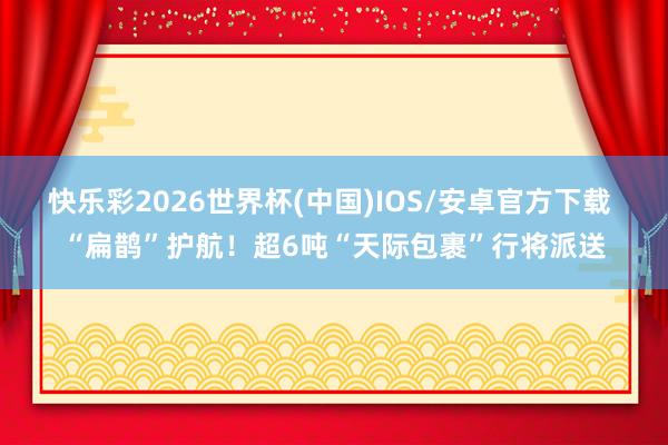 快乐彩2026世界杯(中国)IOS/安卓官方下载 “扁鹊”护航！超6吨“天际包裹”行将派送