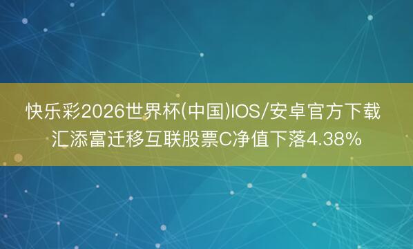 快乐彩2026世界杯(中国)IOS/安卓官方下载 汇添富迁移互联股票C净值下落4.38%